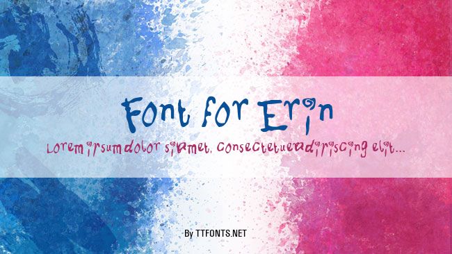 Font for Erin example